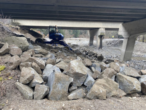 Hwy 1 Bridge Abutment Armouring 